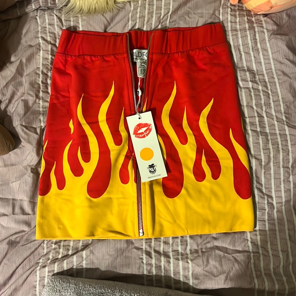 Wildfox flame mini skirt